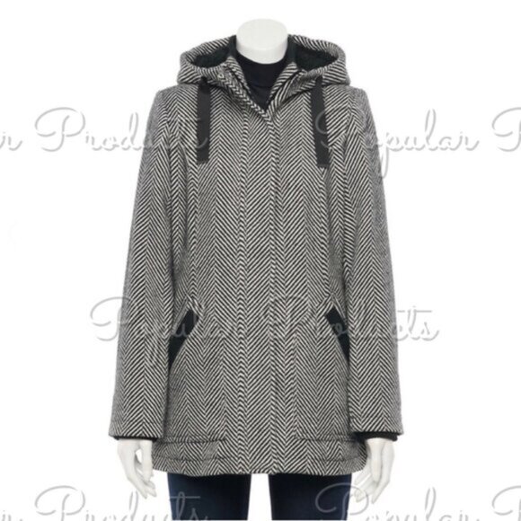 d.e.t.a.i.l.s | Zip Front Hooded Coat - Picture 2 of 6